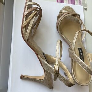 Caparros Gold Strappy Heels 7.5